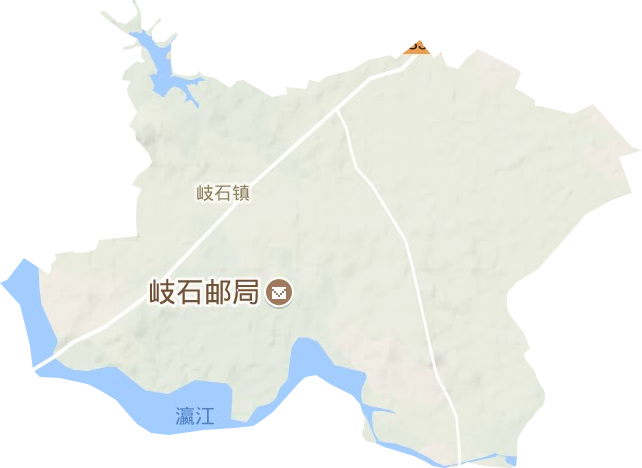 岐石镇地形地图