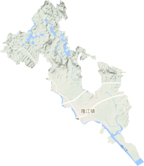 隆江镇地形地图