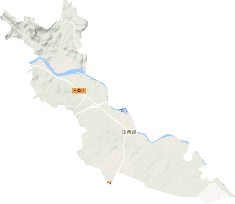 溪西镇地形地图