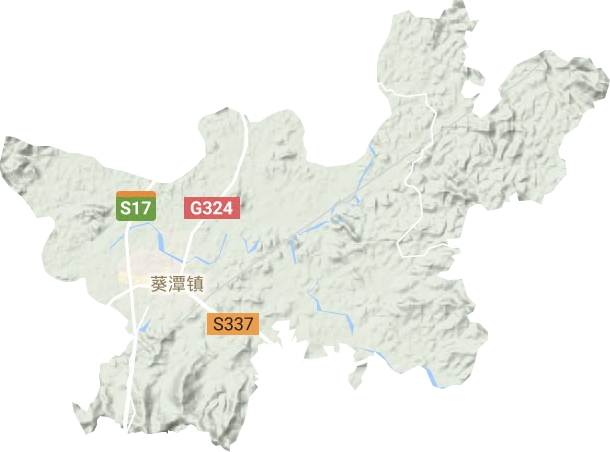 葵潭镇地形地图