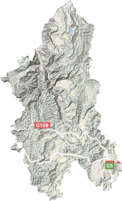 武定县地形地图