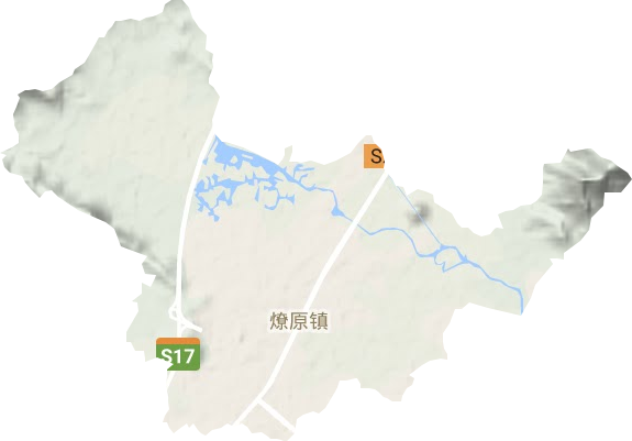燎原街道地形地图