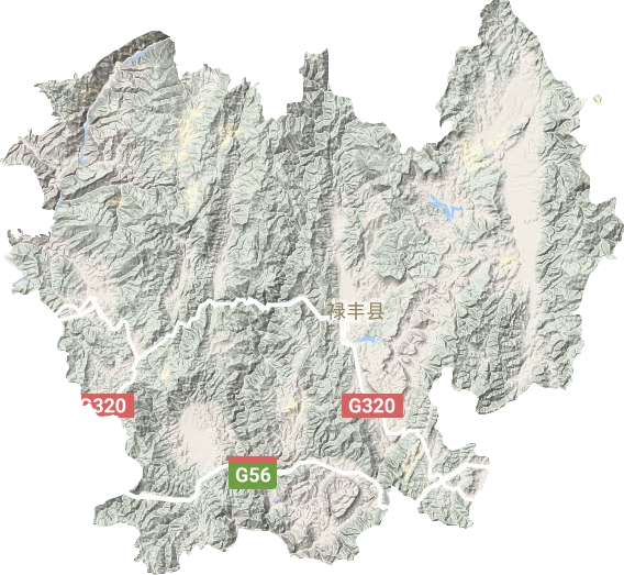 禄丰市地形地图