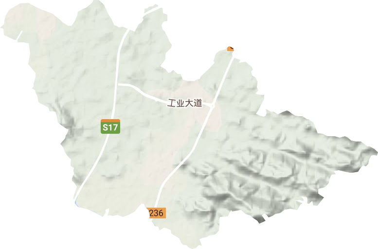 大坝镇地形地图
