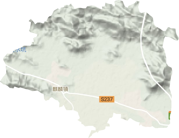 麒麟镇地形地图
