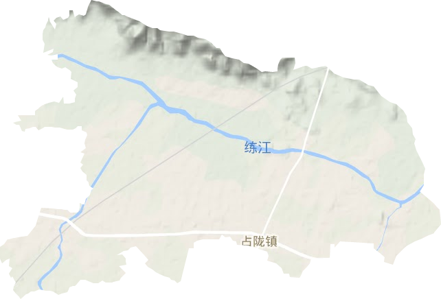 占陇镇地形地图