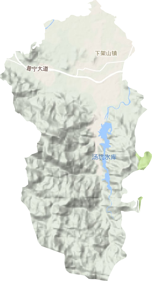 下架山镇地形地图