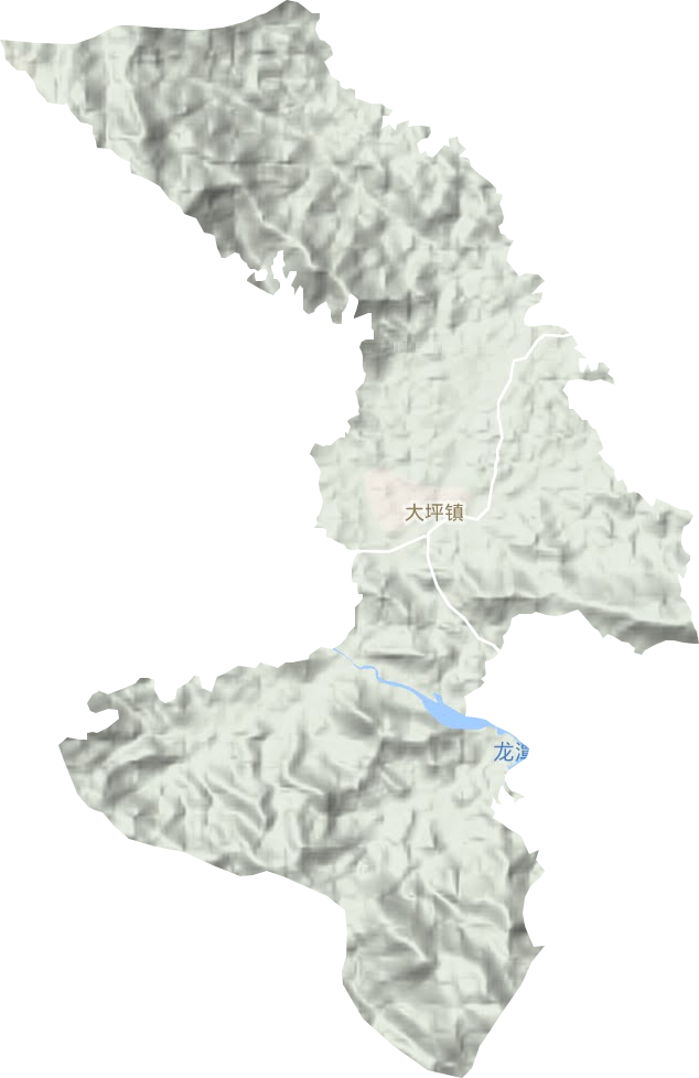 大坪镇地形地图