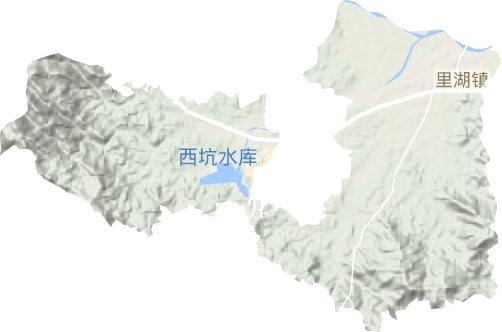 里湖镇地形地图