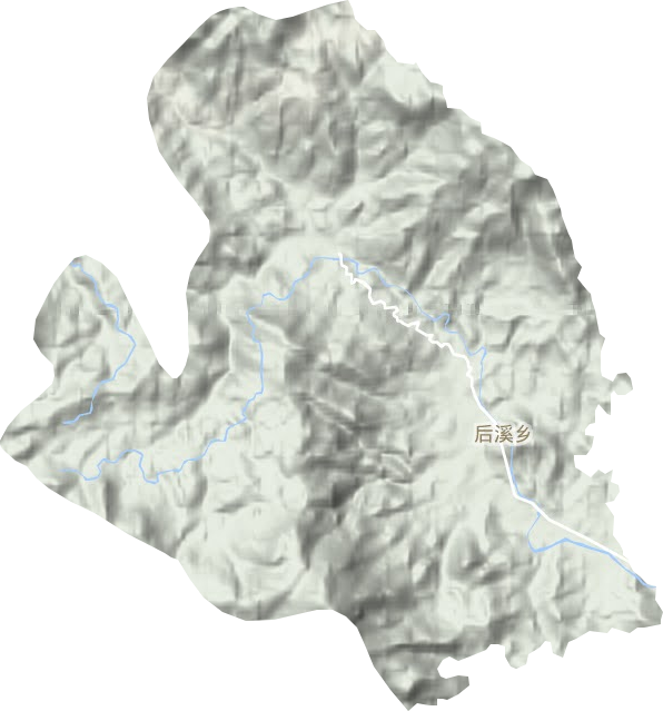 后溪乡地形地图