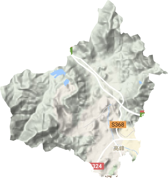 高峰街道地形地图
