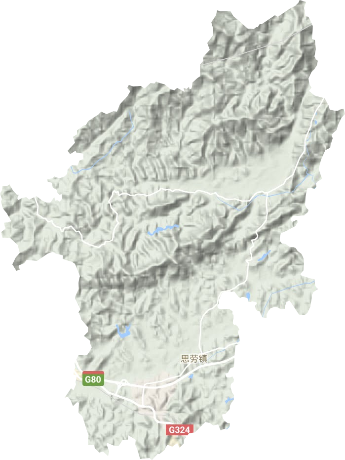 思劳镇地形地图