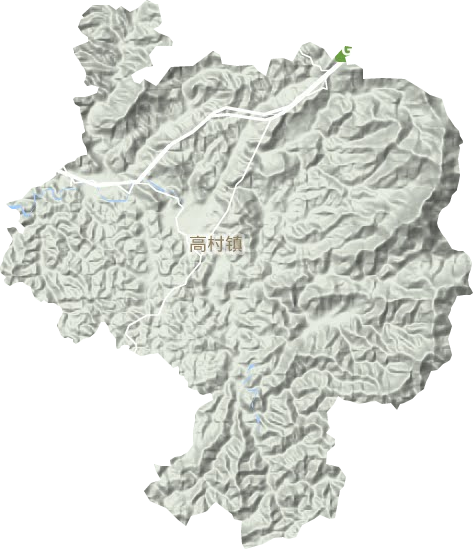 高村镇地形地图
