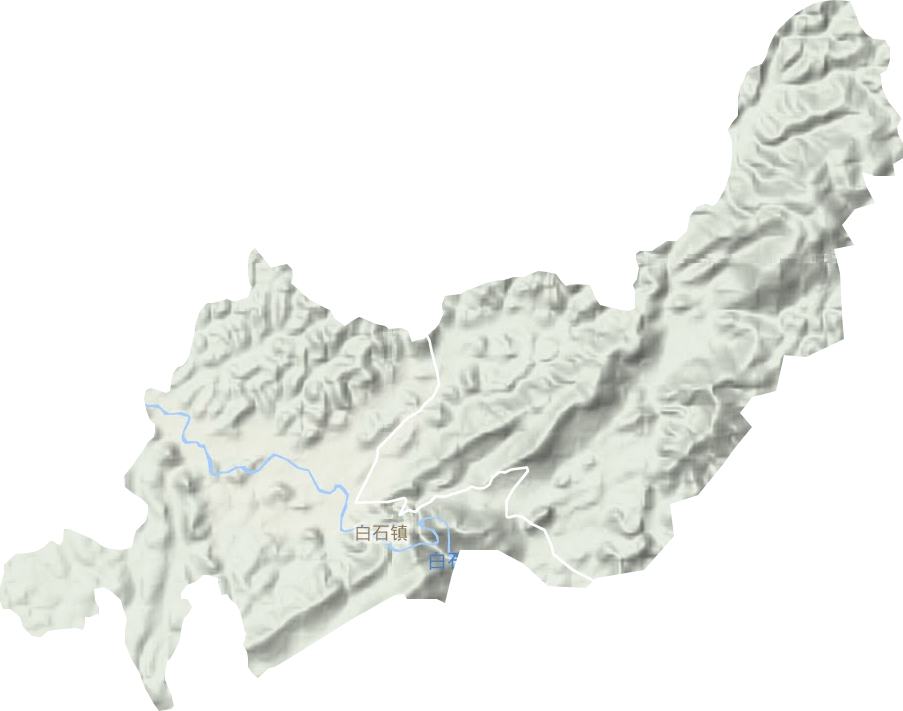 白石镇地形地图