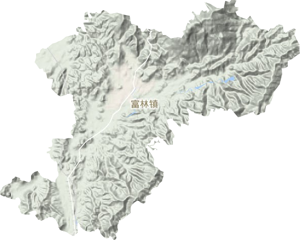 富林镇地形地图
