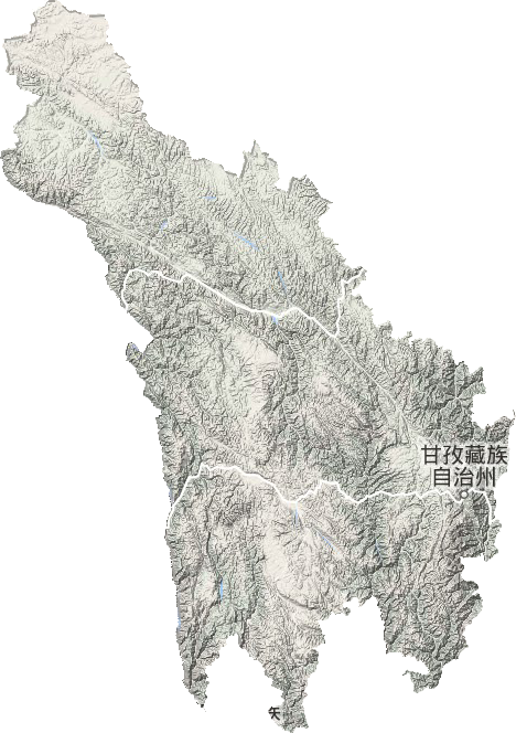 甘孜州地形地图