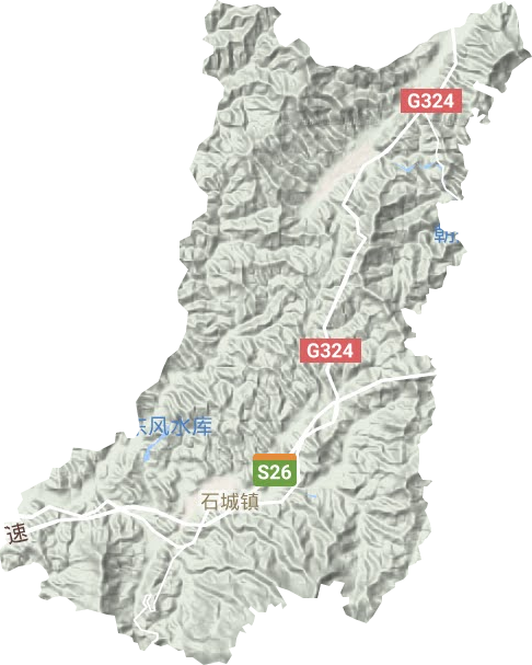 石城镇地形地图