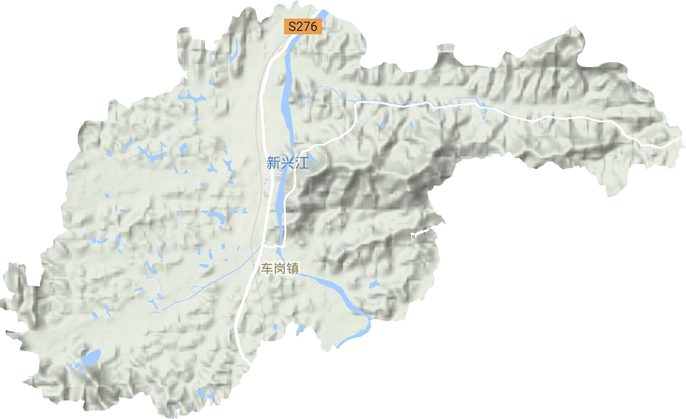 车岗镇地形地图