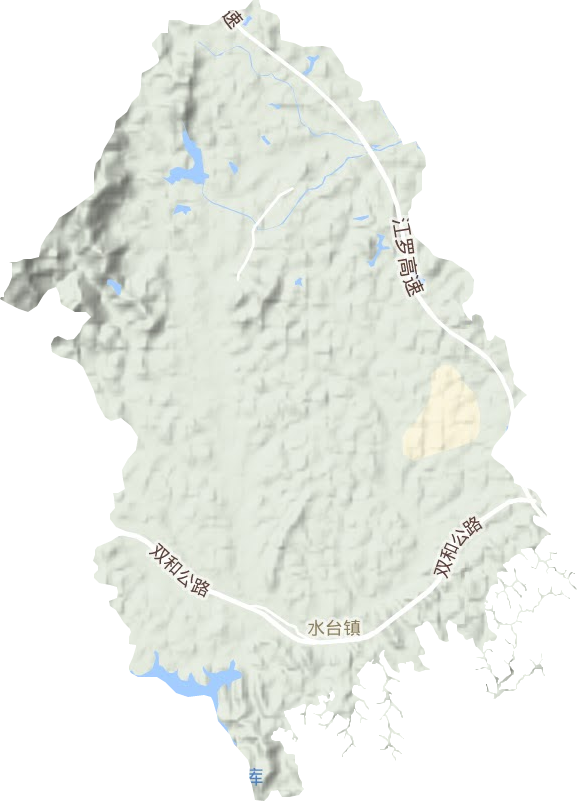水台镇地形地图