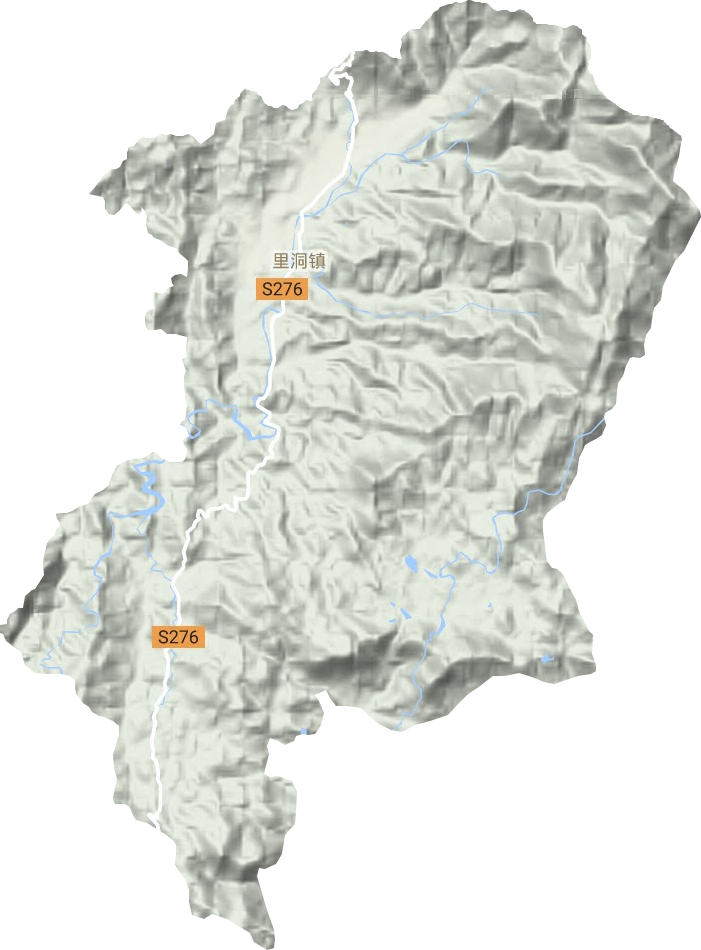 里洞镇地形地图