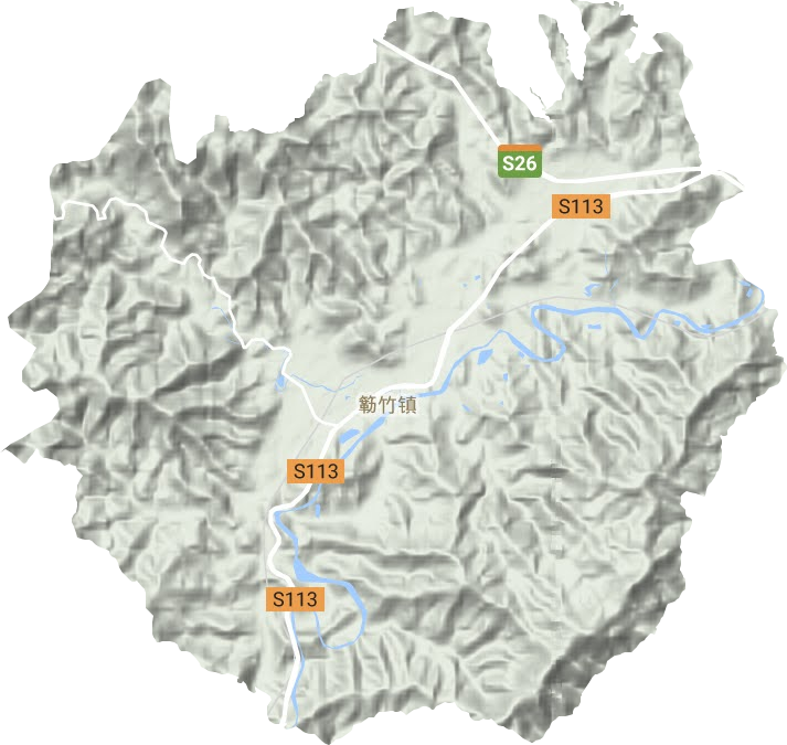 簕竹镇地形地图