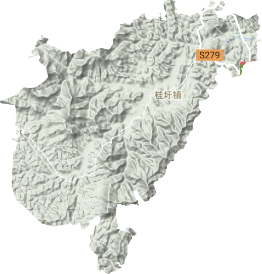 桂圩镇地形地图