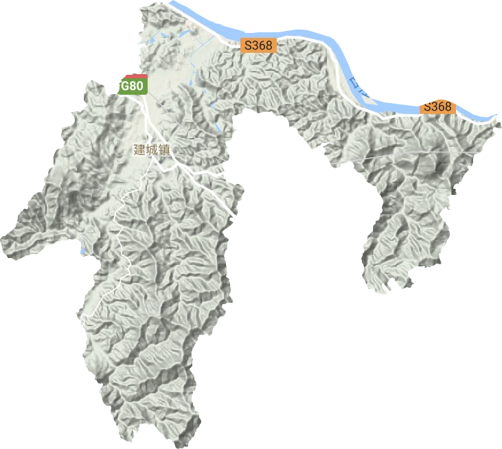 建城镇地形地图