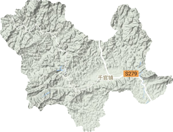 千官镇地形地图