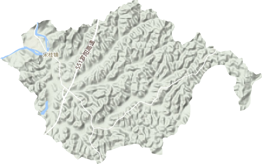 宋桂镇地形地图