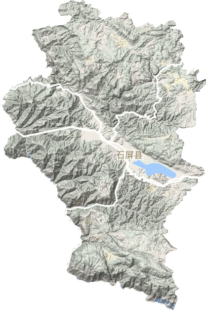 石屏县地形地图