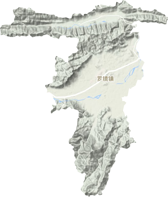 罗镜镇地形地图