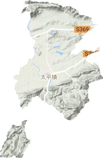 太平镇地形地图