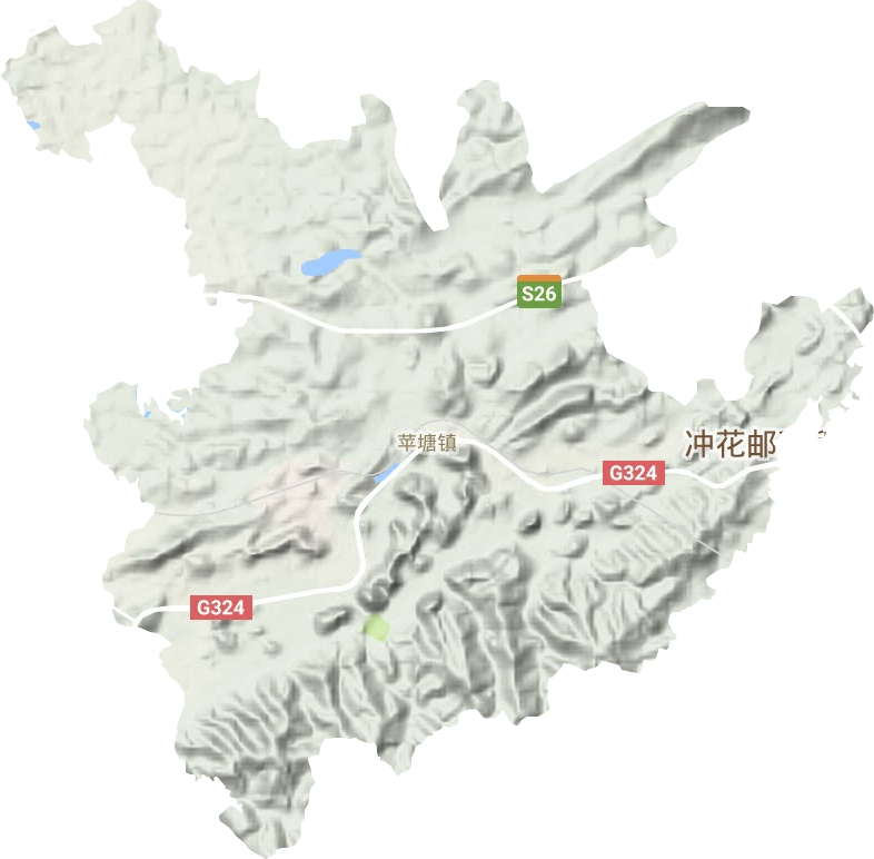 苹塘镇地形地图