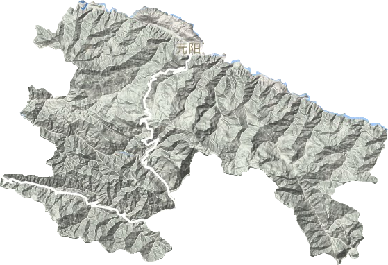 元阳县地形地图