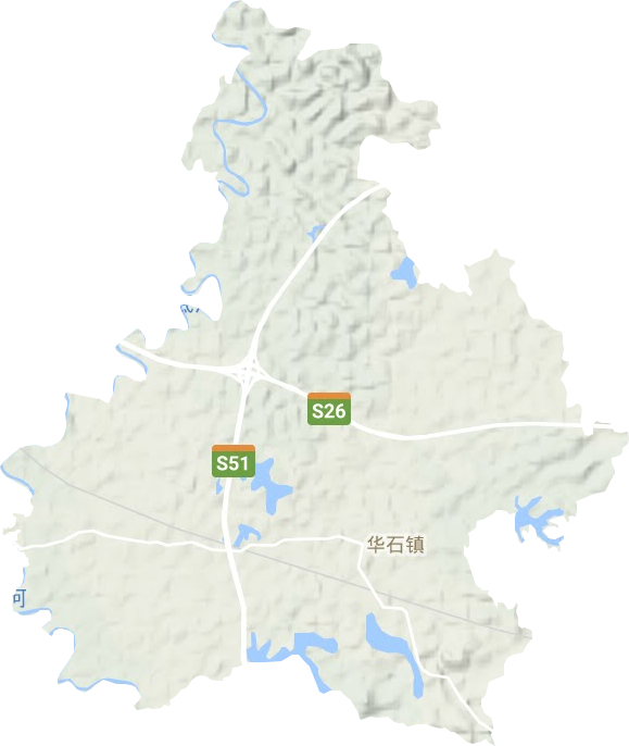 华石镇地形地图