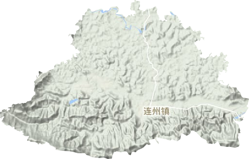 连州镇地形地图