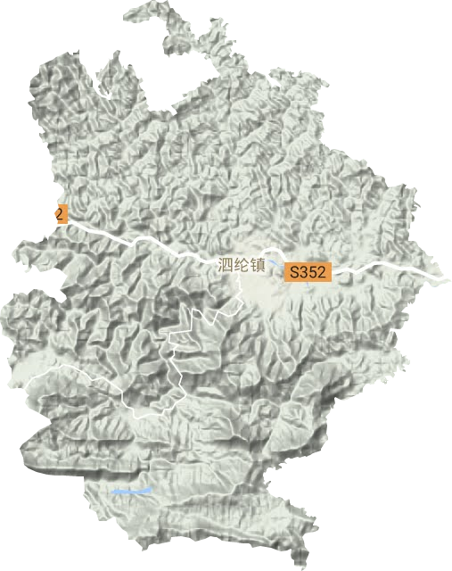 泗纶镇地形地图