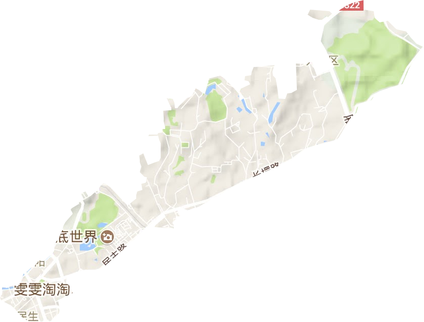民生街道地形地图