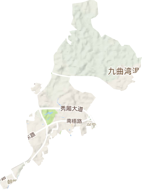 朝阳街道地形地图