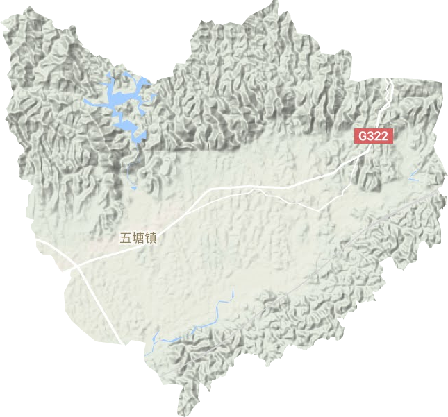 五塘镇地形地图