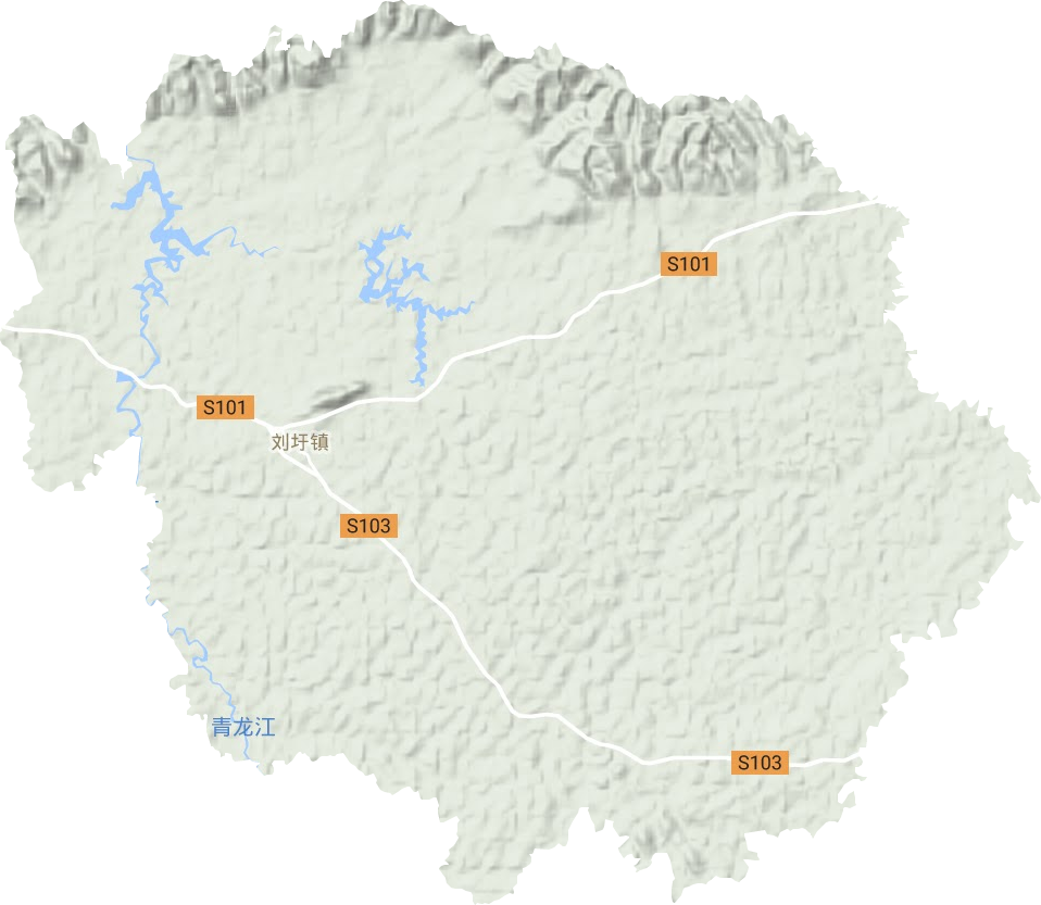 刘圩镇地形地图
