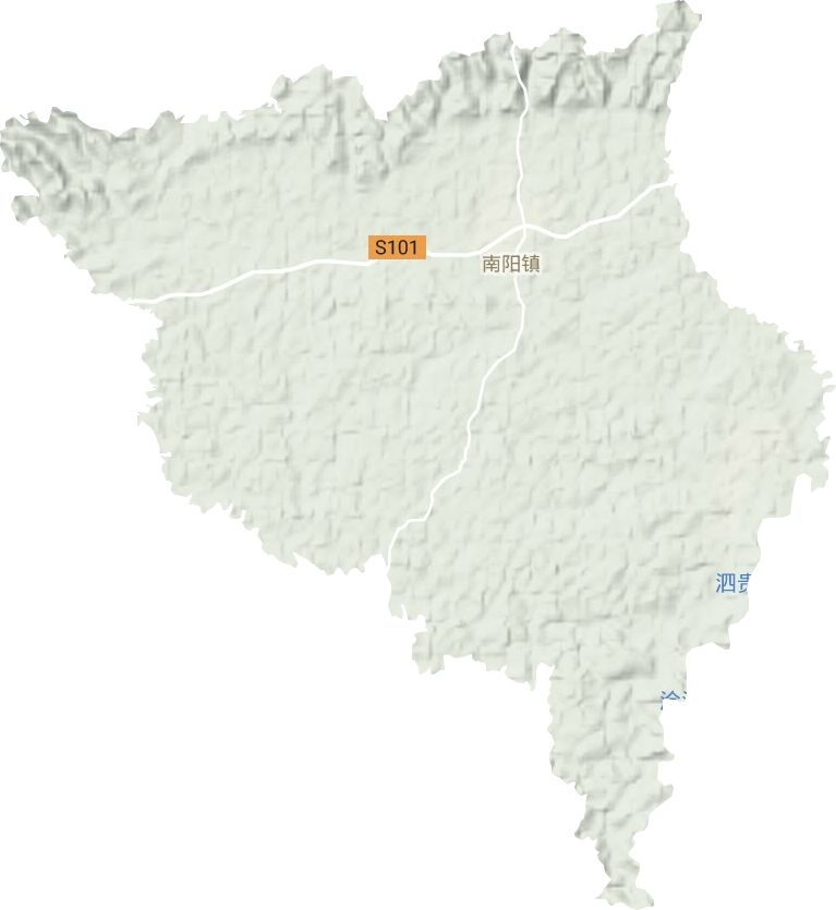 南阳镇地形地图