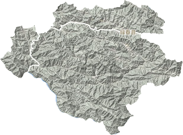 绿春县地形地图