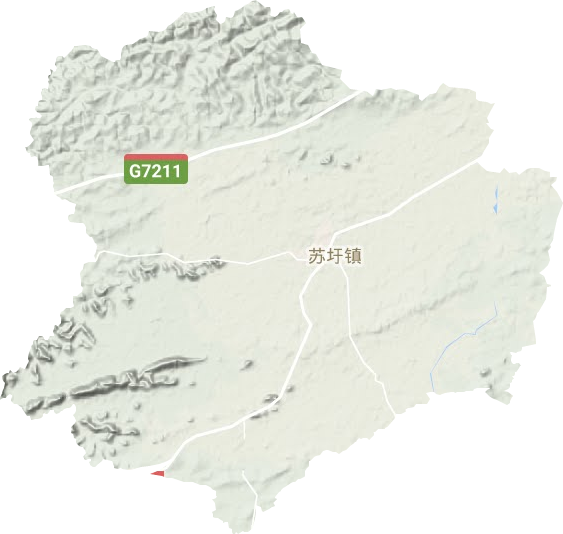 苏圩镇地形地图