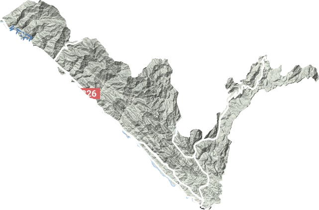河口县地形地图