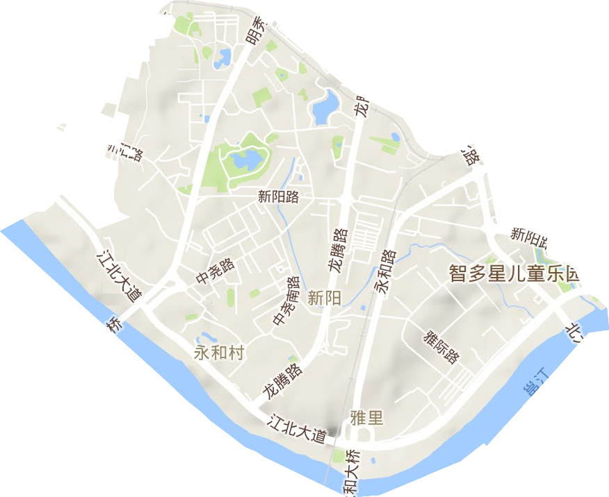 新阳街道地形地图