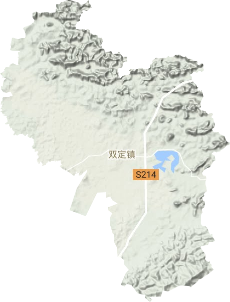 双定镇地形地图