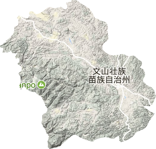 文山市地形地图