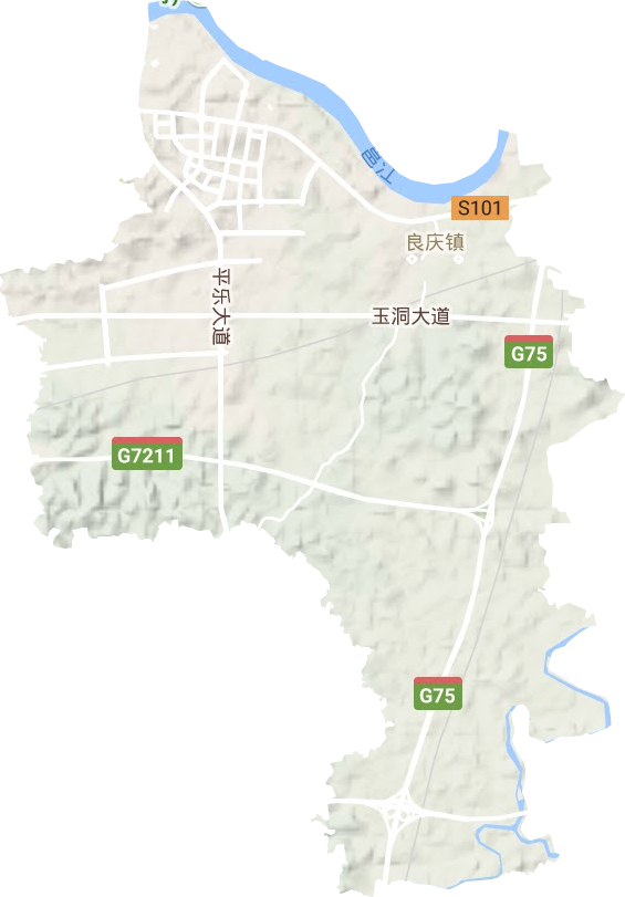 良庆镇地形地图