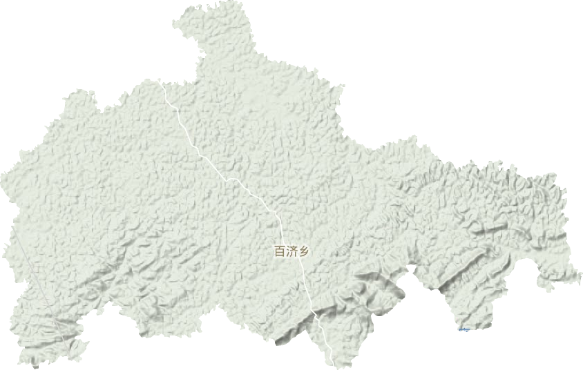 百济镇地形地图